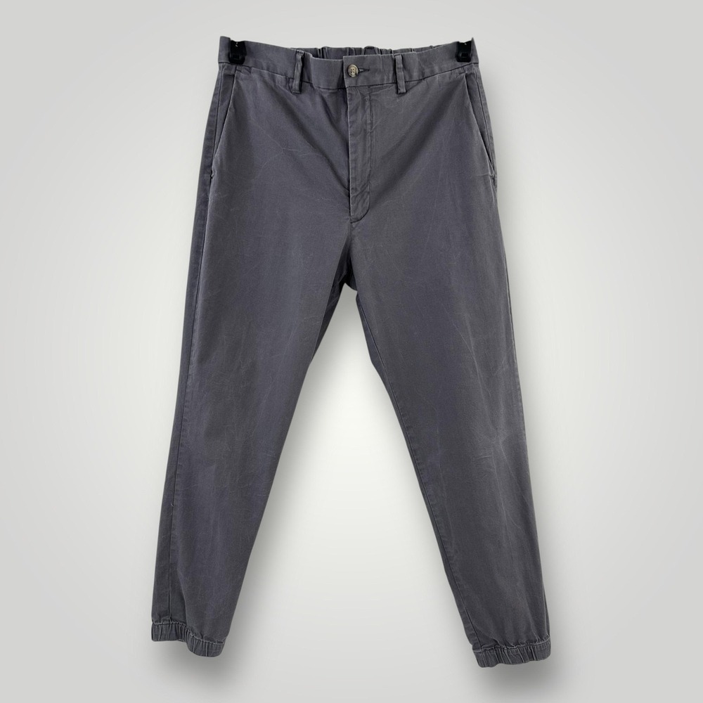 VTG Polo Ralph‎ Lauren Jogger Pants Mens Size 34x29 Gray Straight Fit Stretch
